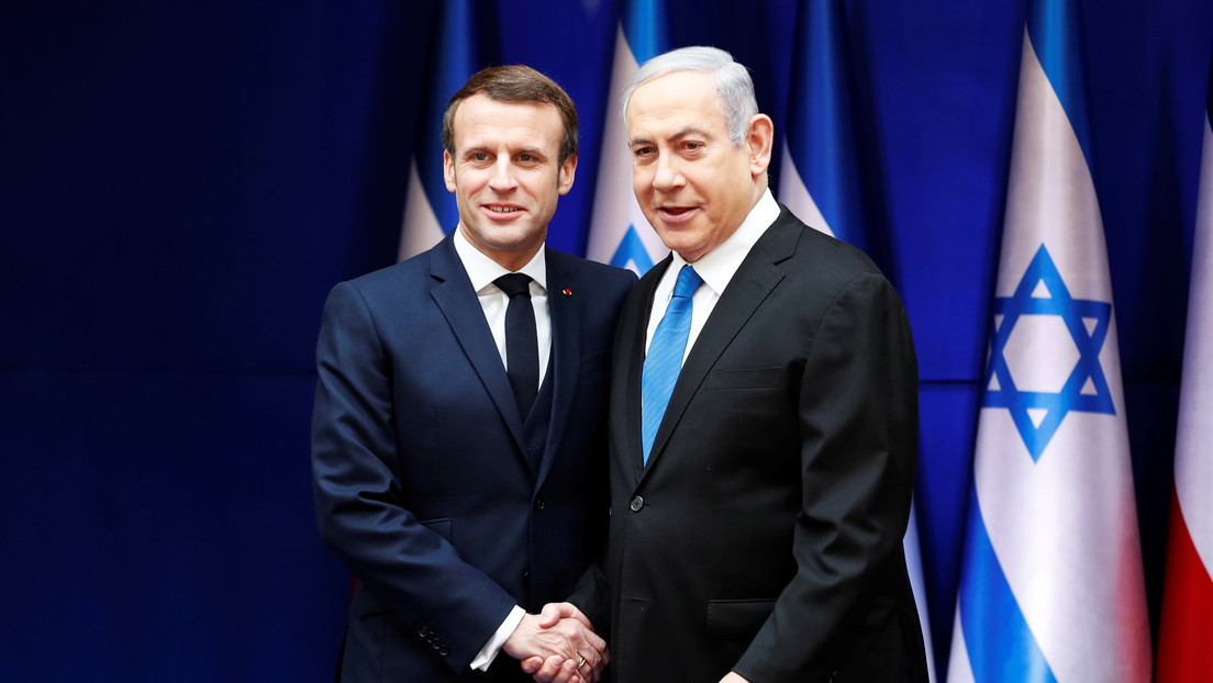 Macron pide a Netanyahu que renuncie a la anexión de territorios palestinos