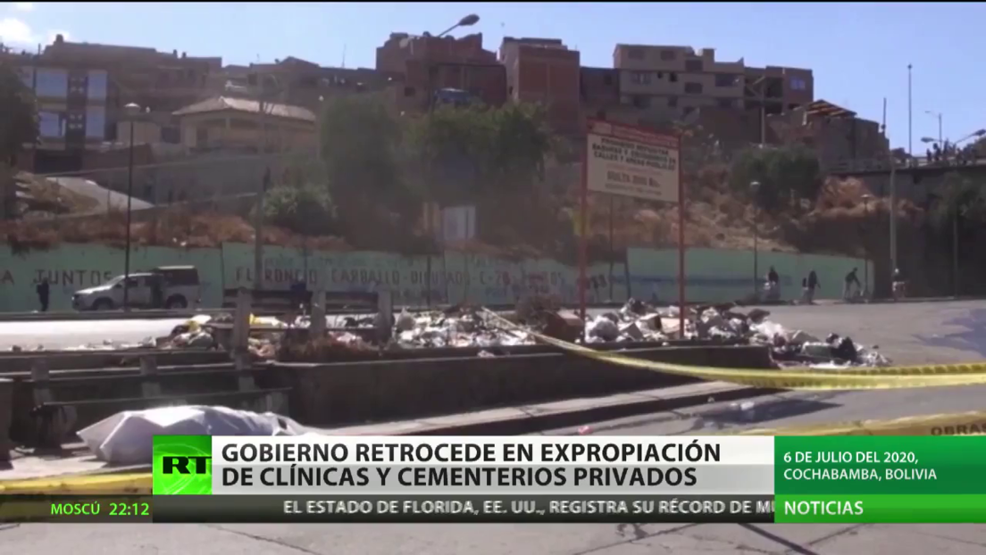 El Gobierno de Bolivia retrocede en la expropiación de clínicas y cementerios privados