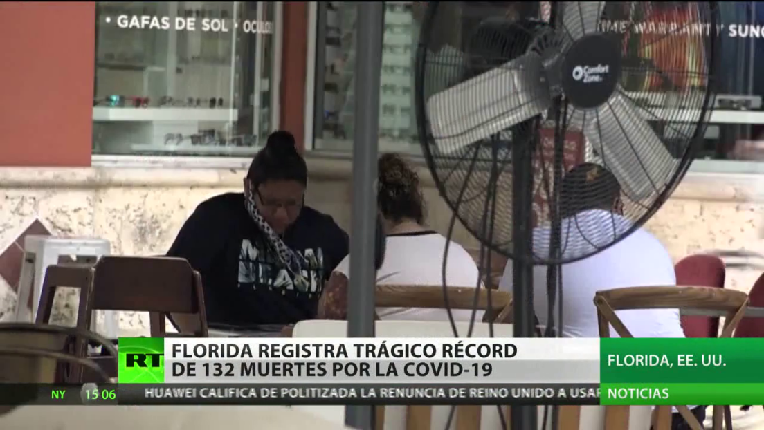 Florida registra el trágico récord de 132 muertes por covid-19