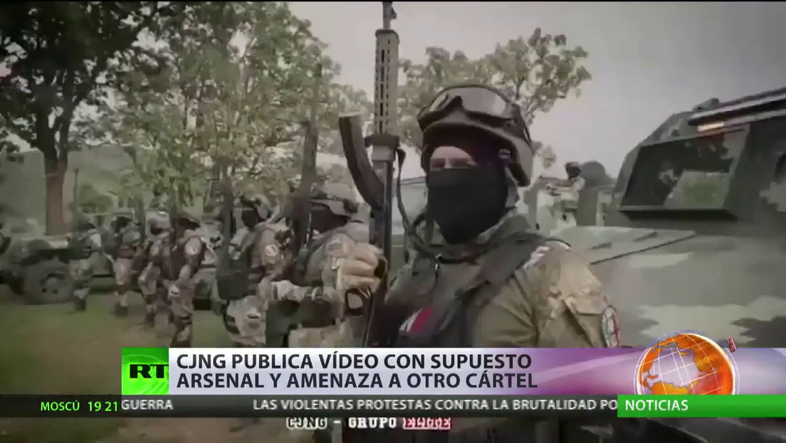 CJNG publica video con supuesto arsenal y amenaza a otro cártel, mientras López Obrador visita 3 de los estados más violentos