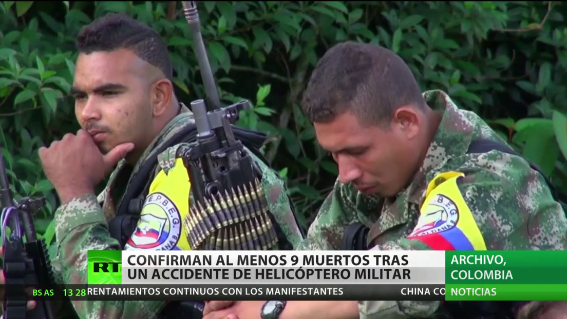 Colombia: Confirman al menos 9 muertos por la caída de un helicóptero militar