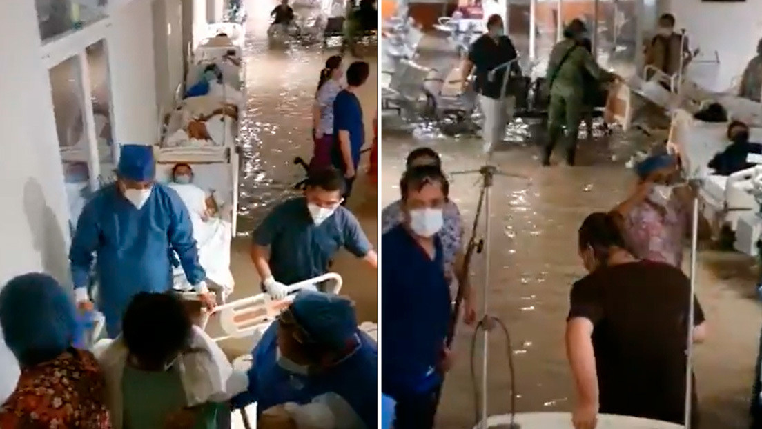 VIDEO: Un hospital infantil en el noreste de México se inunda por las fuertes lluvias provocadas por Hanna