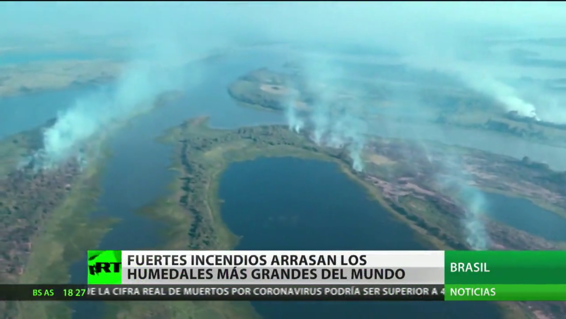 Fuertes incendios en Brasil arrasan los humedales más grandes del mundo