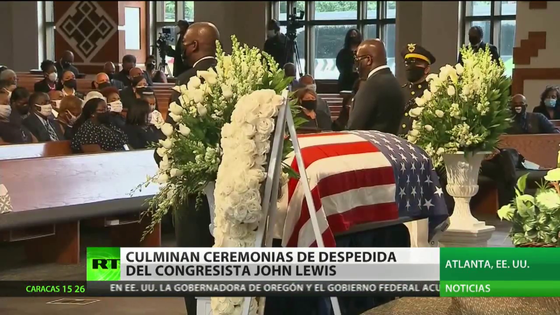 Culminan ceremonias fúnebres de despedida al congresista estadounidense John Lewis