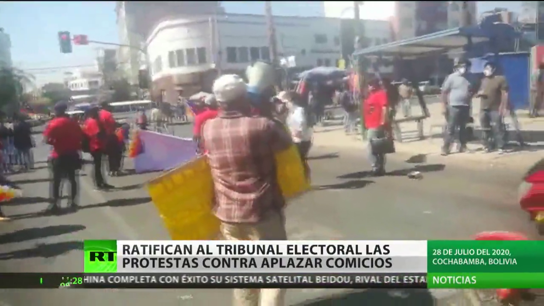 Ratifican al Tribunal Electoral las protestas contra el aplazamiento de comicios en Bolivia