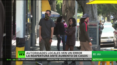 Autoridades locales de EE.UU. ven un error en la reapertura ante un aumento de los casos de coronavirus