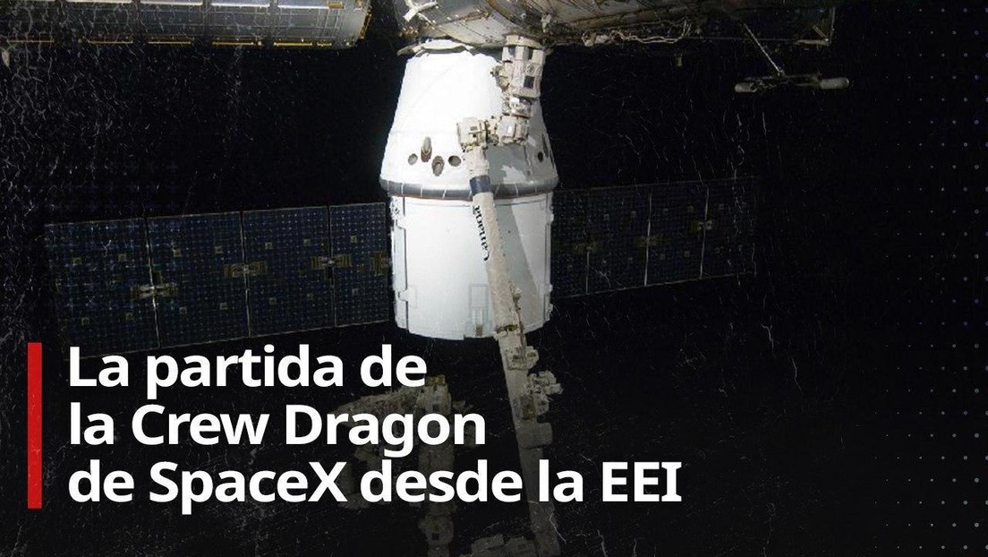 VIDEO: La Crew Dragon de SpaceX se desacopla de la EEI para llevar a la Tierra a 2 astronautas de la primera misión tripulada privada de la historia