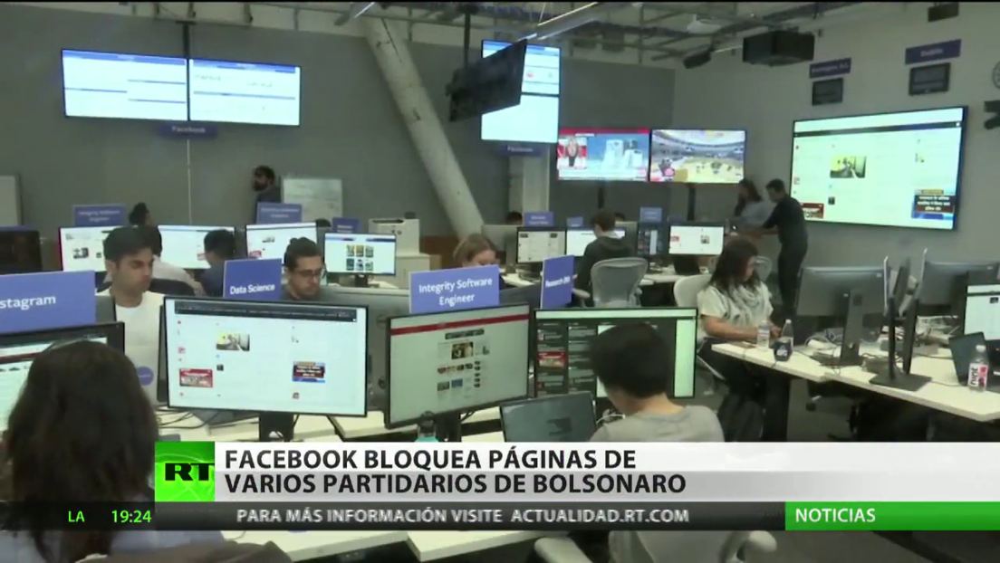 Facebook bloquea las cuentas de varios partidarios de Bolsonaro