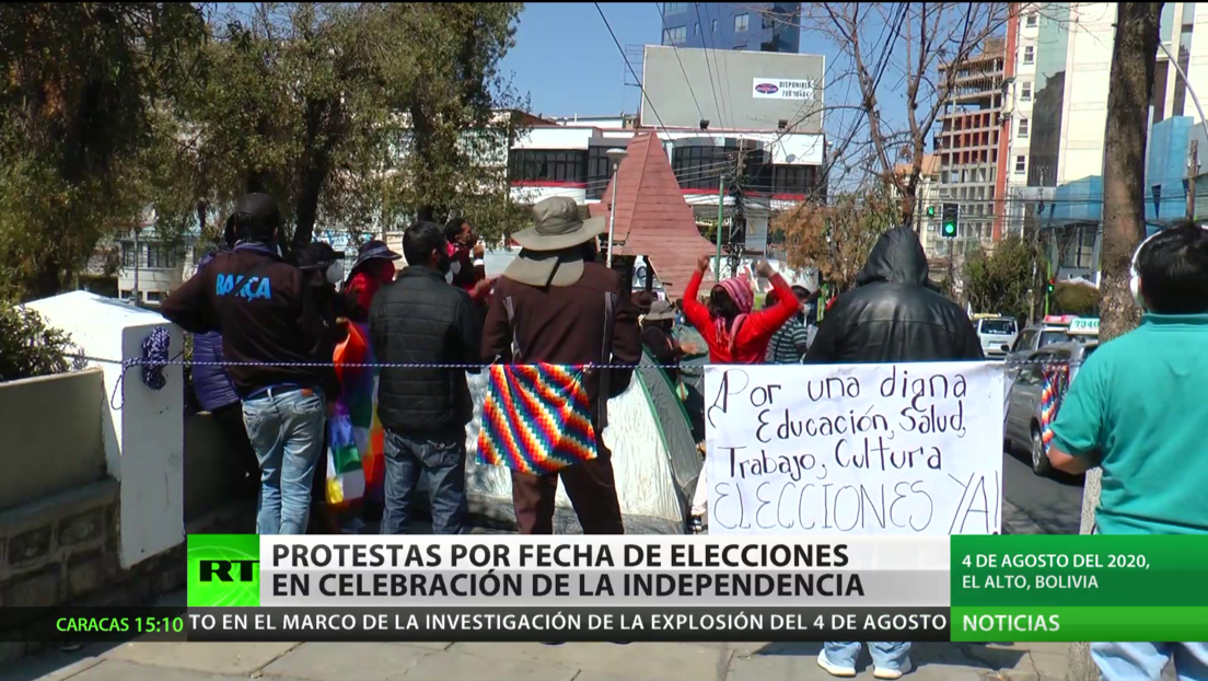 Bolivia: Protestas en el 195.º aniversario de la independencia por el aplazamiento de las elecciones generales