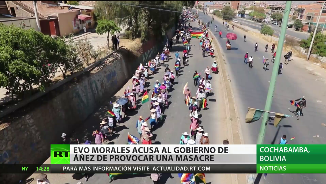 Evo Morales advierte que una decisión del Gobierno de Áñez podría provocar una "masacre"