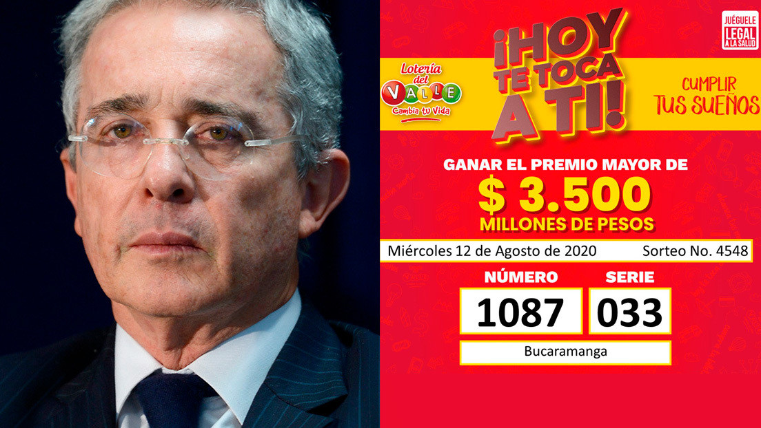 Uribe da a conocer su número de preso en Colombia y una lotería concede sorpresivamente su premio mayor a los cuatro primeros dígitos