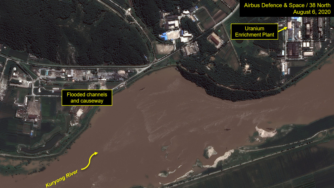 Imágenes satelitales sugieren que la central nuclear de Corea del Norte podría estar amenazada por las recientes inundaciones