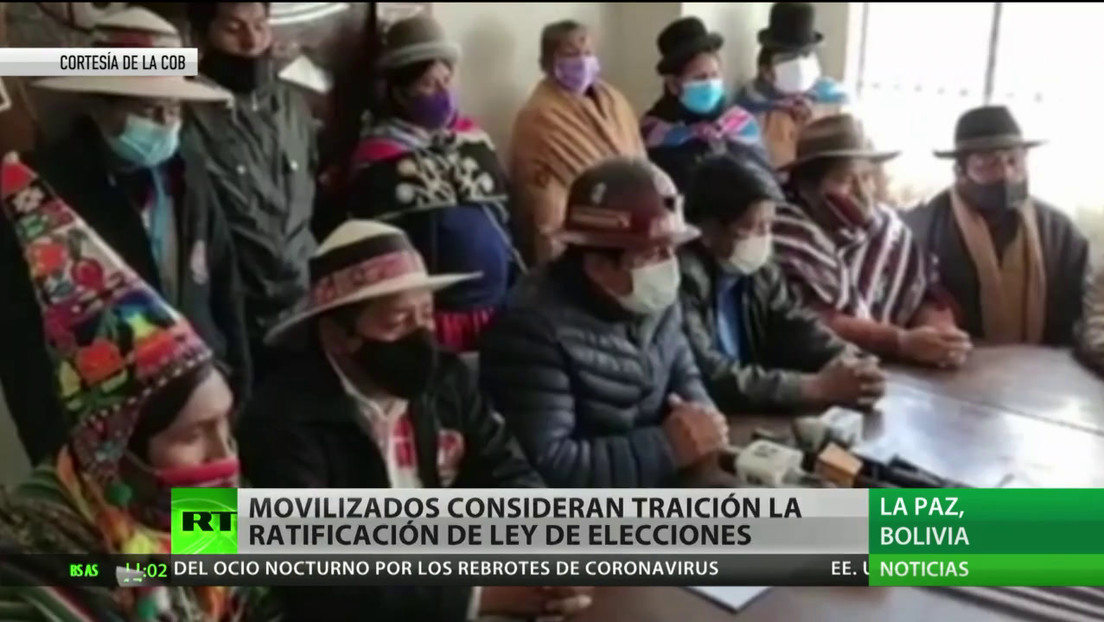 Bolivia: Los movilizados califican de "traición" la ratificación de la ley de elecciones