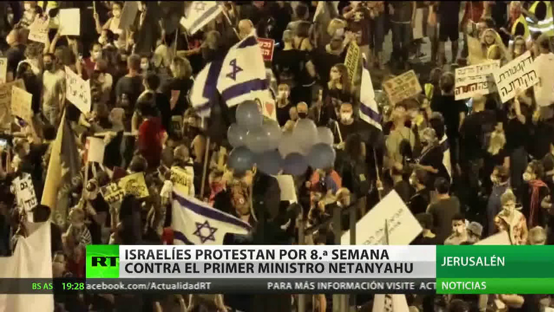 Octava semana de protestas contra Benjamín Netanyahu en Israel