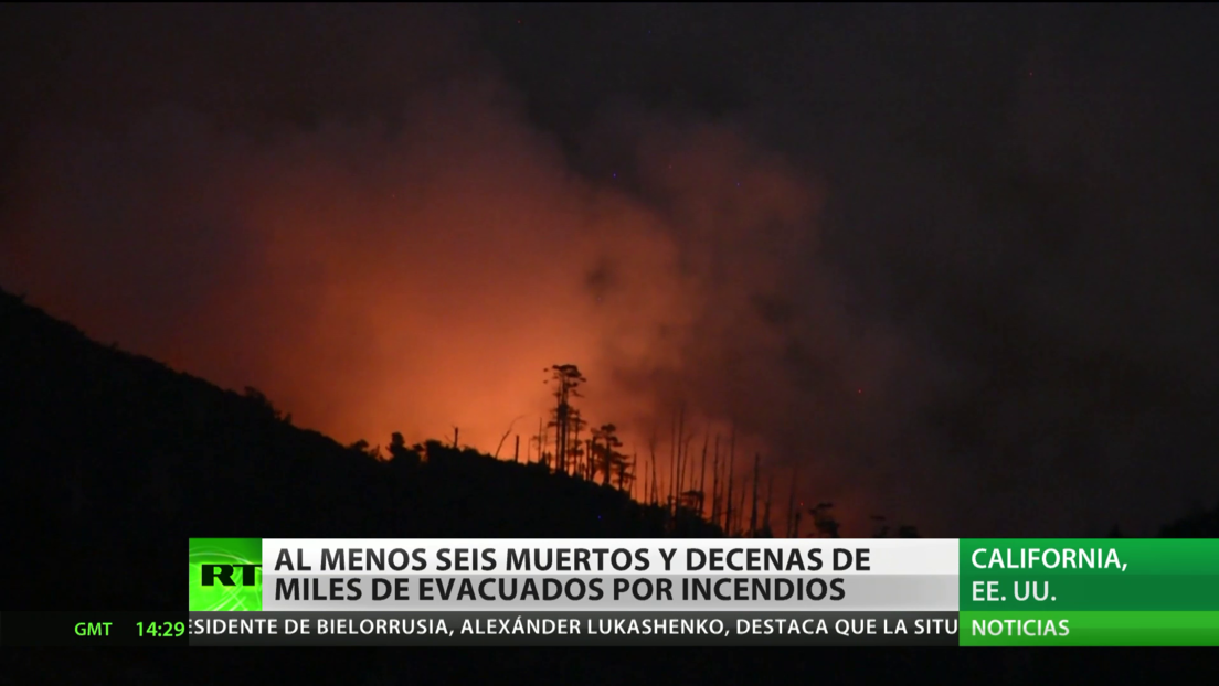 Una ola de incendios en California deja al menos 6 muertos y decenas de