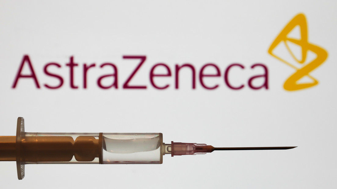 Companies Working On Coronavirus Vaccine Medical syringe is seen with AstraZeneca company logo displayed on a screen in the background in this illustration photo taken in Poland on June 16, 2020
