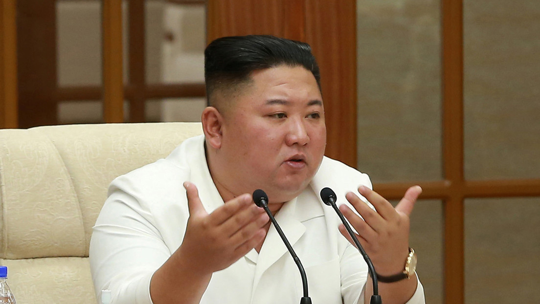El líder norcoreano, Kim Jong-un, durante una reunión en Pionyang, Corea del Norte.