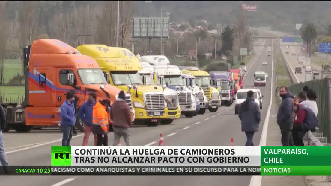 Continúa la huelga de camioneros tras no alcanzar un pacto con el Gobierno de Chile