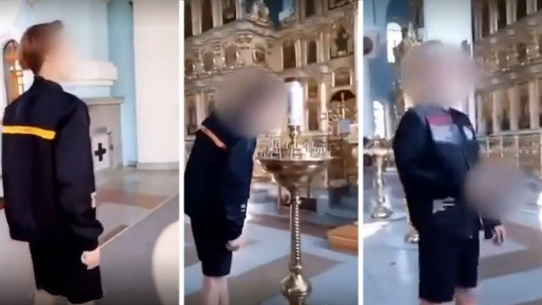 VIDEO: Un 'tiktoker' se filma entrando a una iglesia y prendiendo un cigarrillo con una vela
