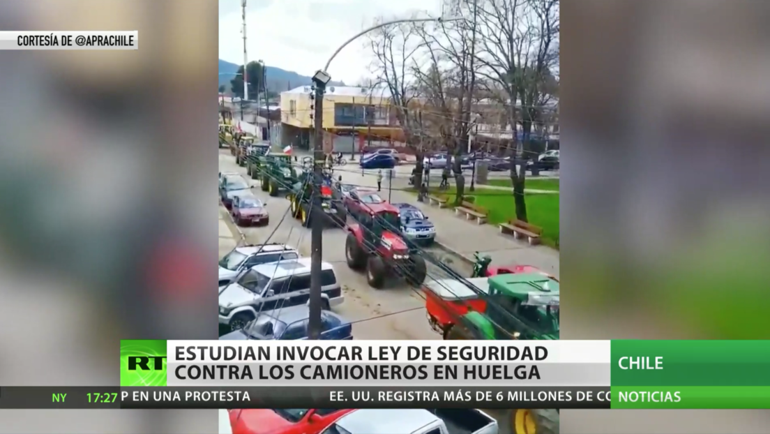 Chile estudia invocar la Ley de Seguridad del Estado contra los camioneros en huelga
