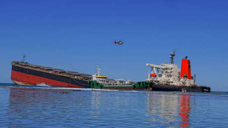 Nueva imagen satelital muestra la extensión del desastre provocado por el vertido de petróleo cerca de la isla Mauricio