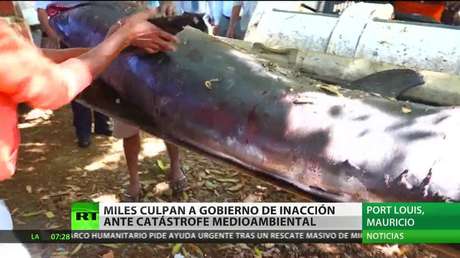 Miles de personas protestan en Mauricio por el mal manejo de la catástrofe medioambiental tras el derrame de petróleo en sus aguas