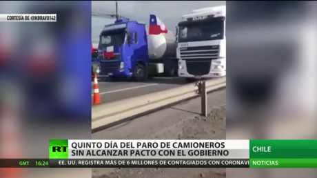 Chile: Quinto día de paro de camioneros sin alcanzar un pacto con el Gobierno