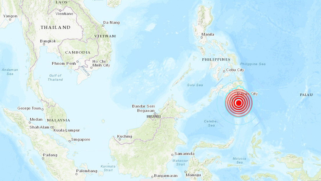 Se registra un sismo de magnitud 6,3 frente a las costas de Filipinas