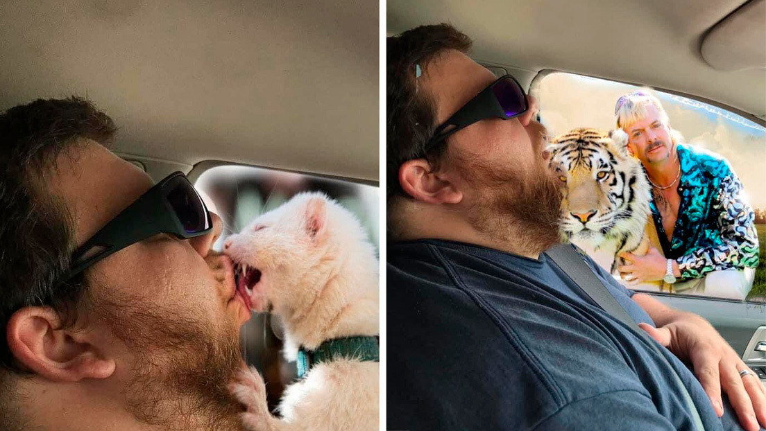 FOTOS: Hombre 'se duerme' en el coche y se convierte en protagonista de divertidos memes gracias a su esposa