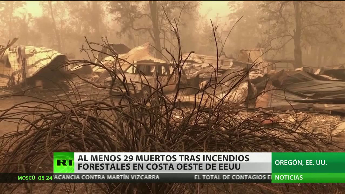 Al menos 29 muertos tras incendios forestales en la costa oeste de EE.UU.