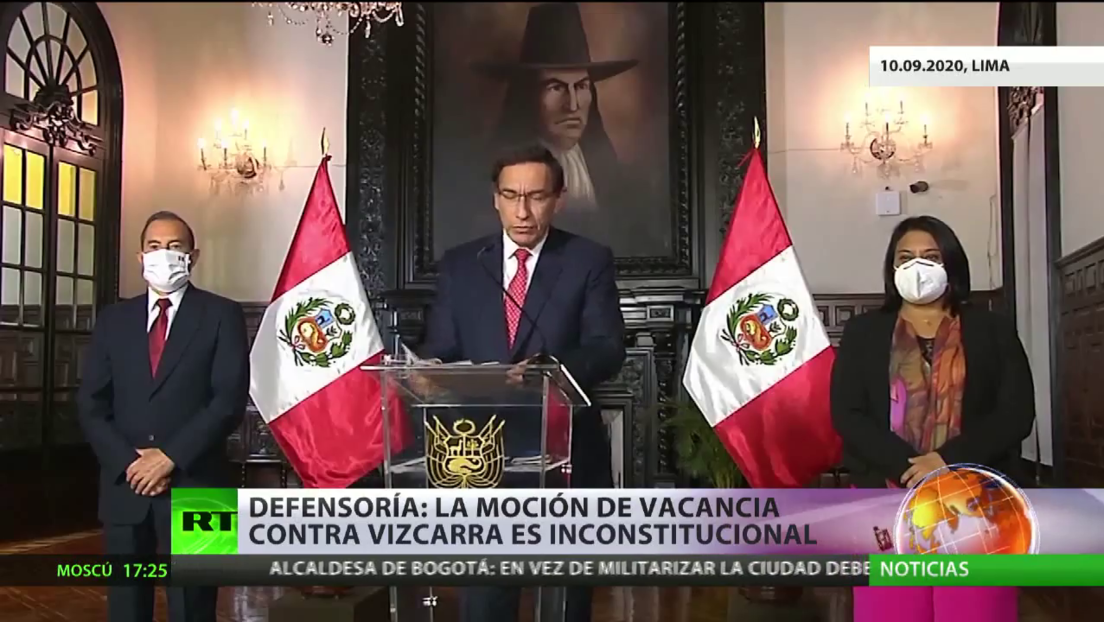 La Defensoría del Pueblo de Perú asegura que la moción de vacancia aprobada en contra de Vizcarra está fuera del marco constitucional