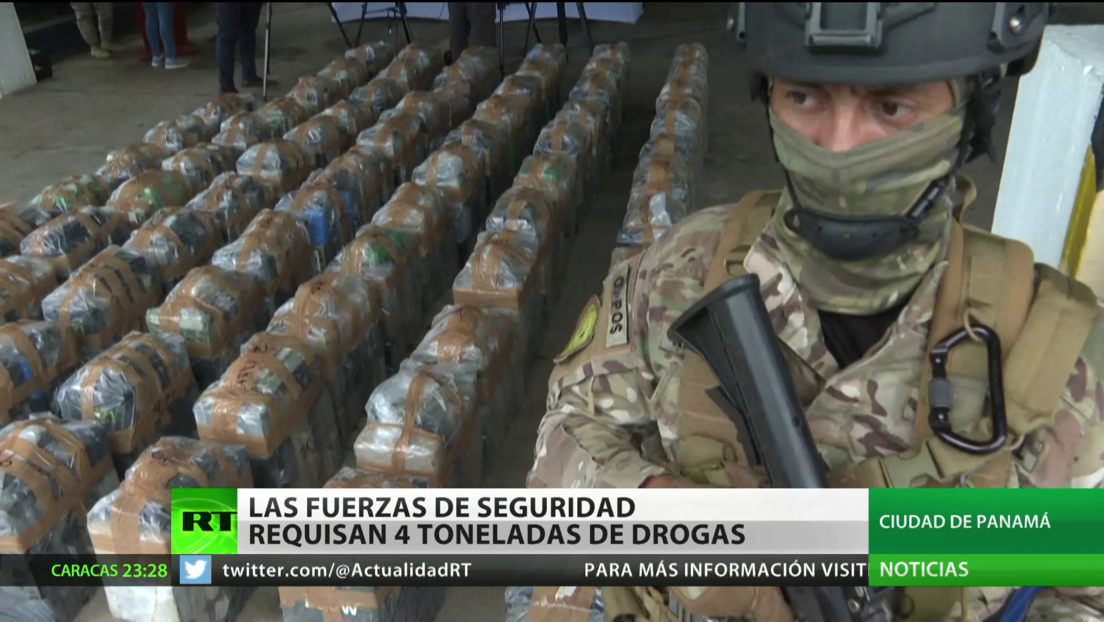 Las fuerzas de seguridad de Panamá requisan cuatro toneladas de drogas