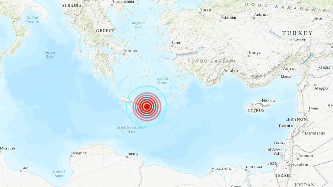 Se registra un sismo de magnitud 5,9 cerca de la isla griega de Creta