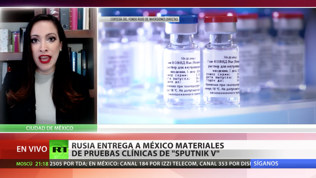 Rusia entrega a México materiales de pruebas clínicas de 'Sputnik V'