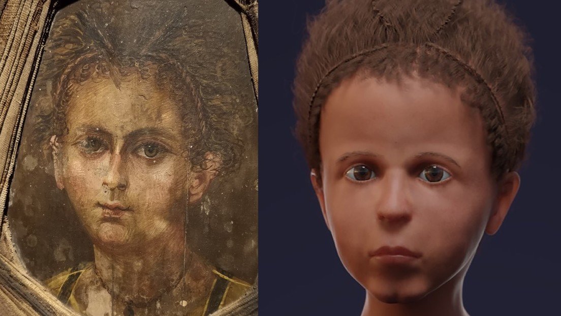 FOTOS: Reconstruyen el rostro de un niño egipcio de hace más de 2.000 años mediante tomografía computarizada y un 'retrato de la momia'