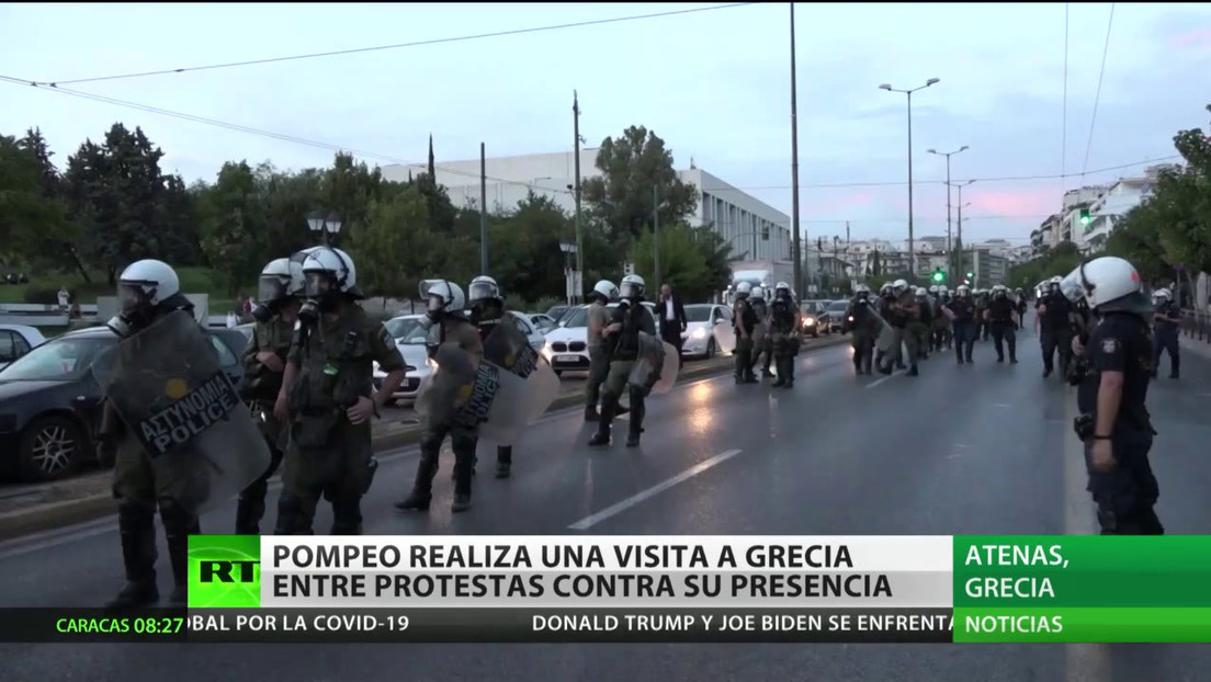 Pompeo visita Grecia en medio de protestas contra su presencia