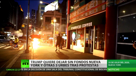 Trump quiere dejar sin fondos a Nueva York y otras 3 urbes por no frenar las protestas contra el racismo