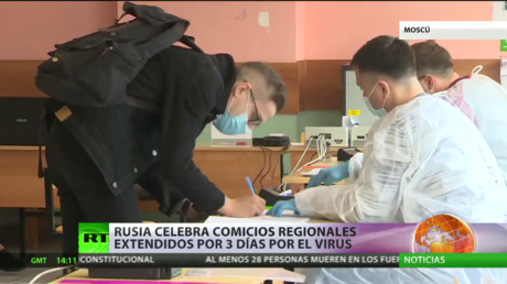 Rusia celebra comicios regionales extendidos por 3 días por el coronavirus