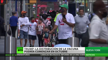 Trump: La distribución de la vacuna contra el covid-19 podría empezar en octubre