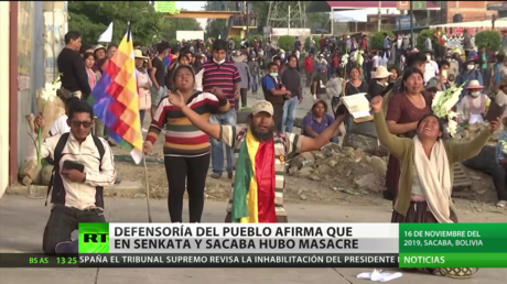 Bolivia: Defensoría del Pueblo afirma que en Senkata y Sacaba hubo masacres tras la dimisión forzada de Evo Morales