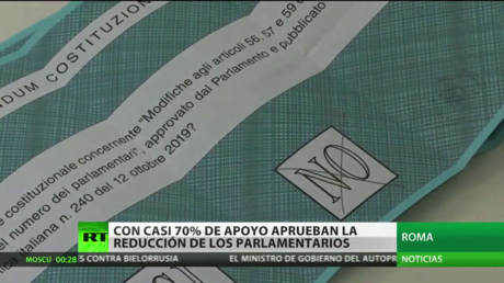 Italia decide reducir el número de parlamentarios con casi 70 % de apoyo