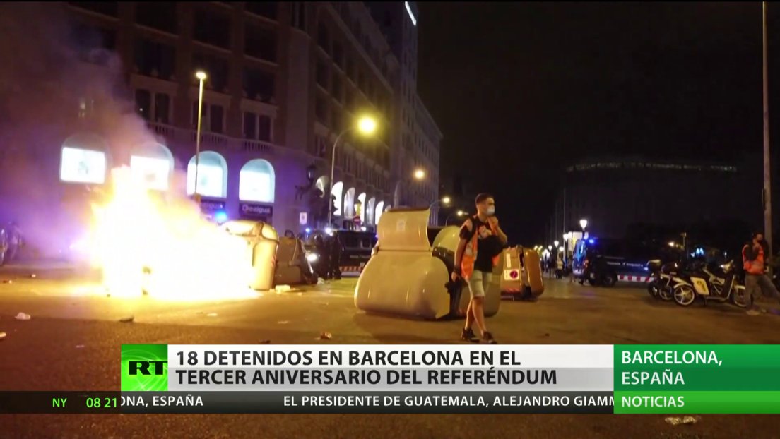 18 detenidos en Barcelona en el tercer aniversario del referéndum del 1-O