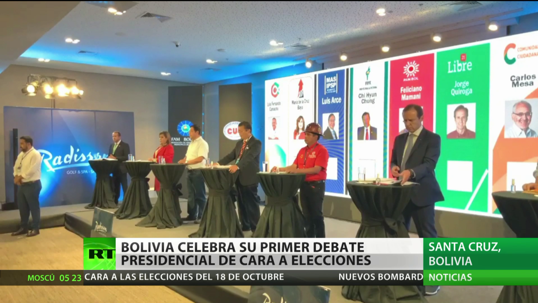 Los siete candidatos presidenciales de Bolivia se ven las caras en un gran debate electoral (VIDEO)