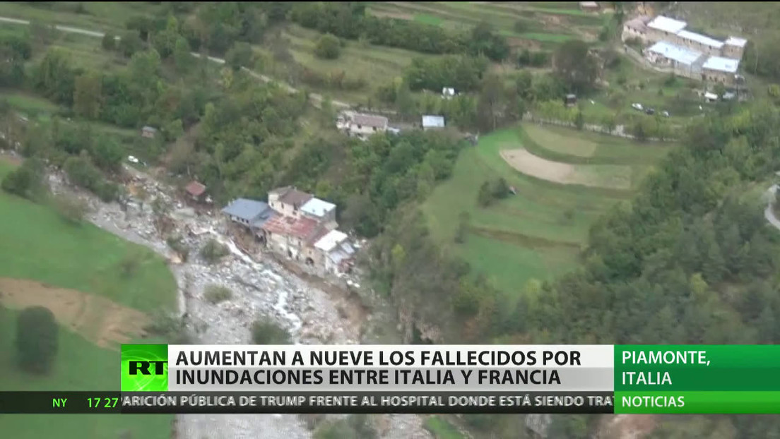 Aumentan a nueve los fallecidos por las inundaciones entre Italia y Francia