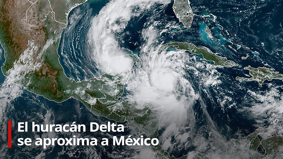 Imágenes en tiempo real del huracán Delta a su paso por México