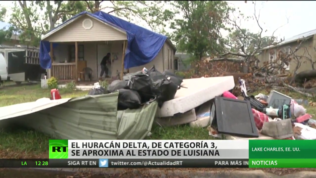 El huracán Delta, de categoría 3, se aproxima al estado de Luisiana