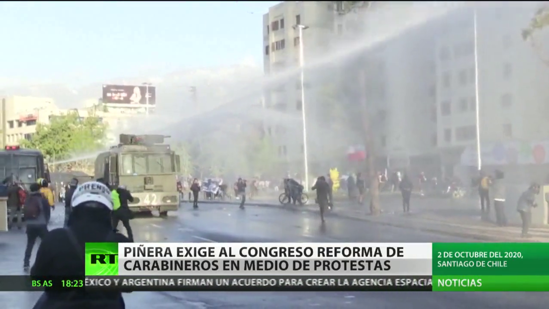 Piñera exige al Congreso de Chile acelerar la aprobación de una reforma del cuerpo de Carabineros en medio de las protestas