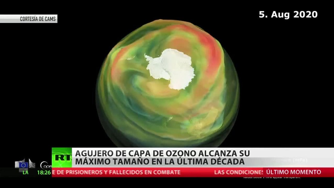 El agujero de la capa de ozono alcanza su máximo tamaño en la última década