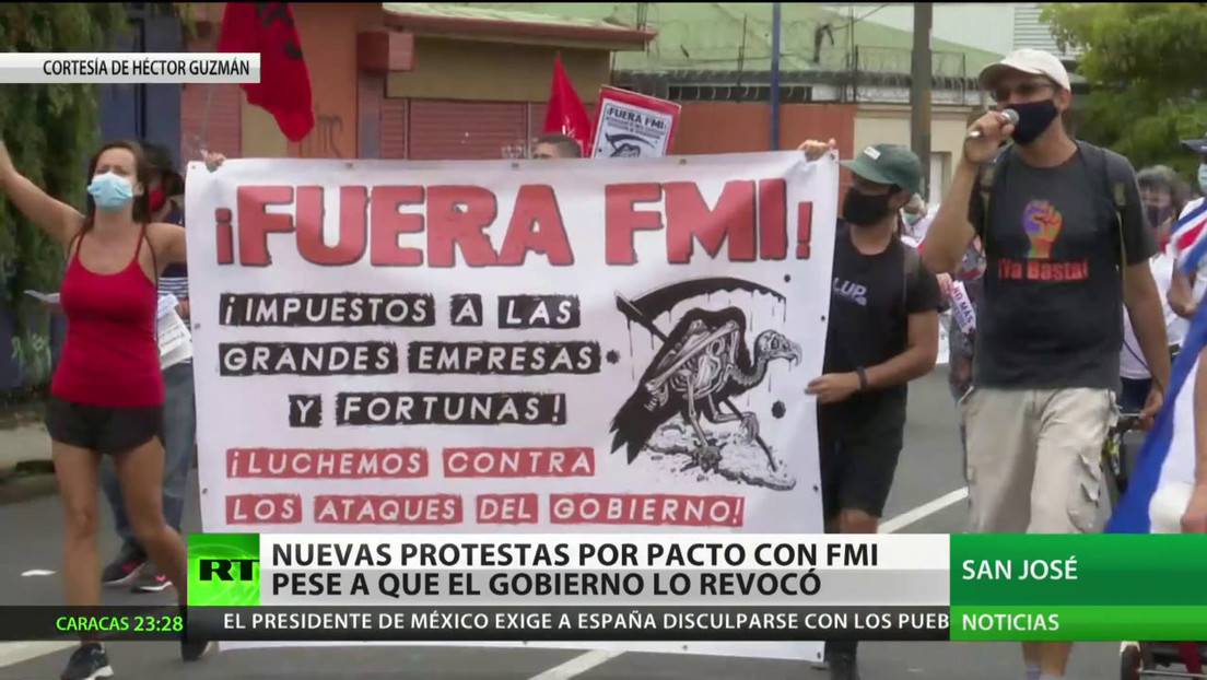 Nuevas protestas en Costa Rica en contra del pacto con el FMI