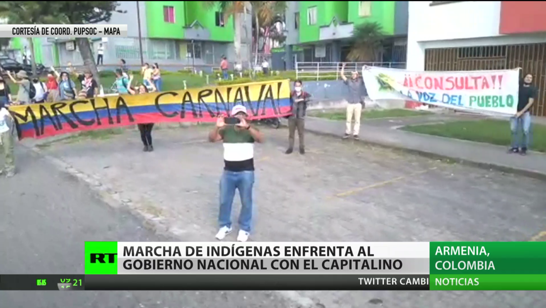 Colombia: Marcha de indígenas enfrenta al Gobierno de Duque con el de la capital